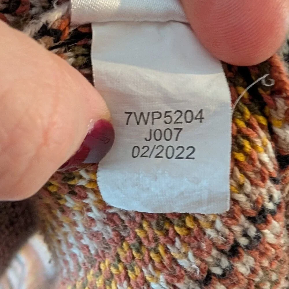 Lucky Brand Aztec Southwestern Open Front Shawl Collar Sweater Sz M - Picture 4 of 6
